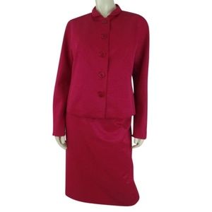 Lafayette 148 NY Skirt Blazer Suit 8 CottonViscose